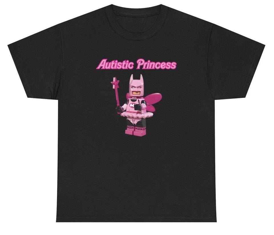 Autistic Princess Batman T Shirt Funny Autism Movie Parody Humor Tee L