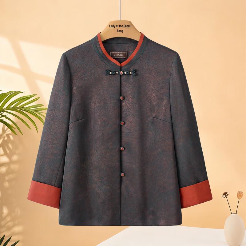 

Women s Mid-Aged & Elderly Thin Cardigan Shirt 4XL (125-140 lbs)