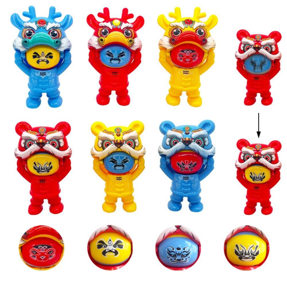 5pcs Face Painting Dolls Lion Dance Face Changing Doll Face Changing Toys  Kids Playing Supplies