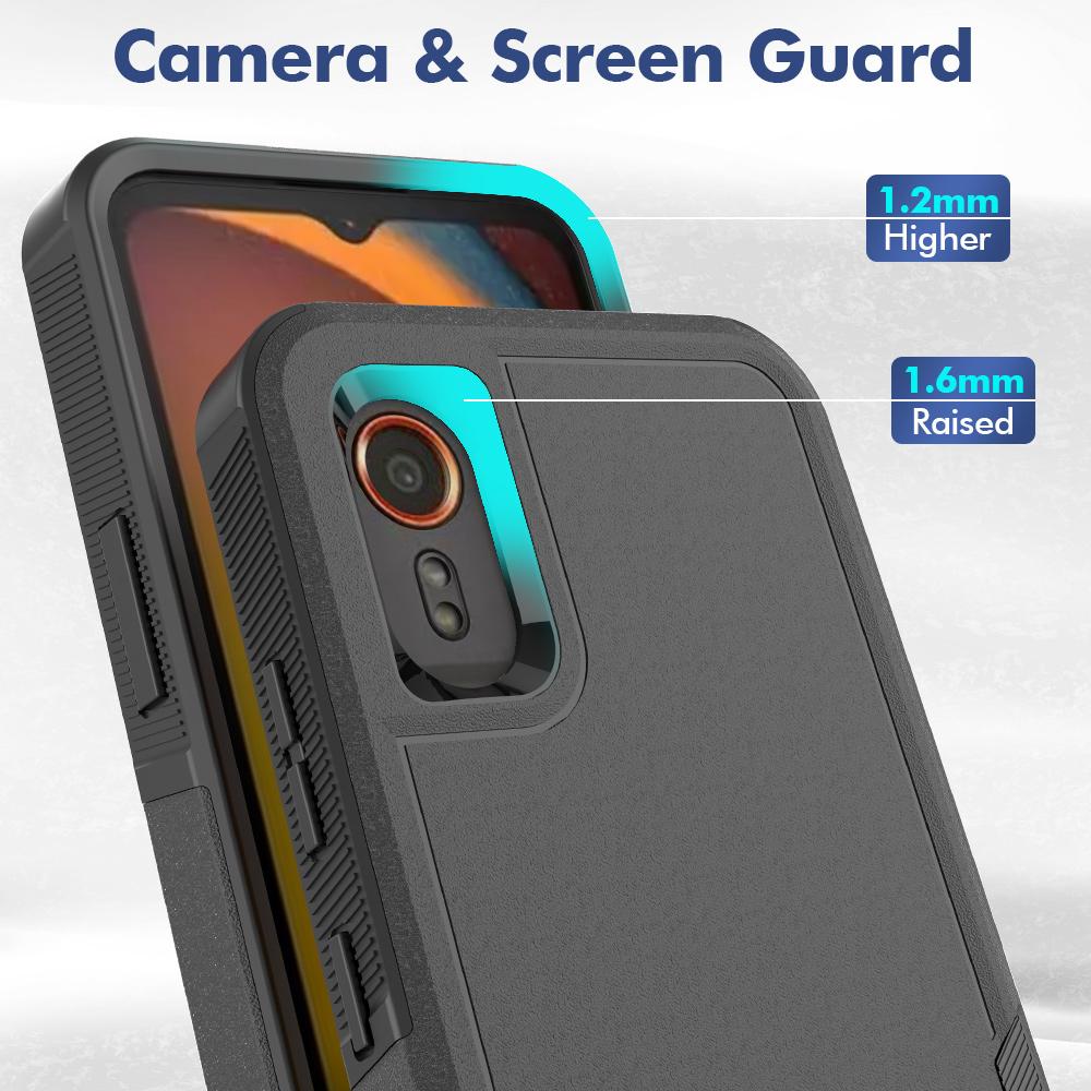 Hybridní robustní pancéřové nárazuvzdorné pouzdro na telefon pro Samsung Galaxy Xcover 7 6,6 palce Rám z TPU Pevný plastový ochranný zadní kryt