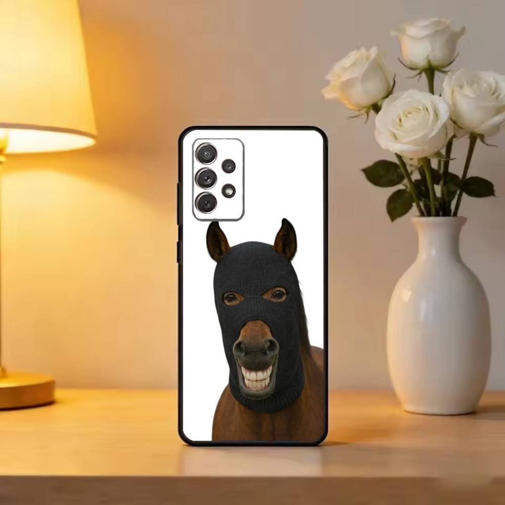 

F-Funny H-Horse Phone Case Transparent Silicone Soft For Samsung S25,S24,S21,S22,S23,S30,Ultra,S20,Plus,Fe Samsung S24Plus
