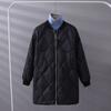 Cotton Jacket Mid-length Autumn and Winter Korean Version of The Down Jacket Korean Version of The Loose Diamond-shaped Cotton Jacket Women