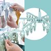Foldable Drying Rack with 24 Clips for Drying Socks Lingerie Baby Clothes Drying Towels Rotatable Sock Drying Rack