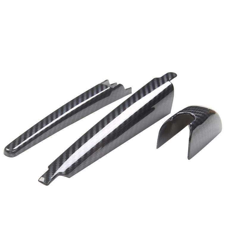 Carbon Fiber Rear Window Rain Wiper Cover Trim for Toyota RAV4 -