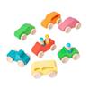 Four Elements Little Tree House Coral Wooden Stackable Building Blocks for Children's Pretend Play