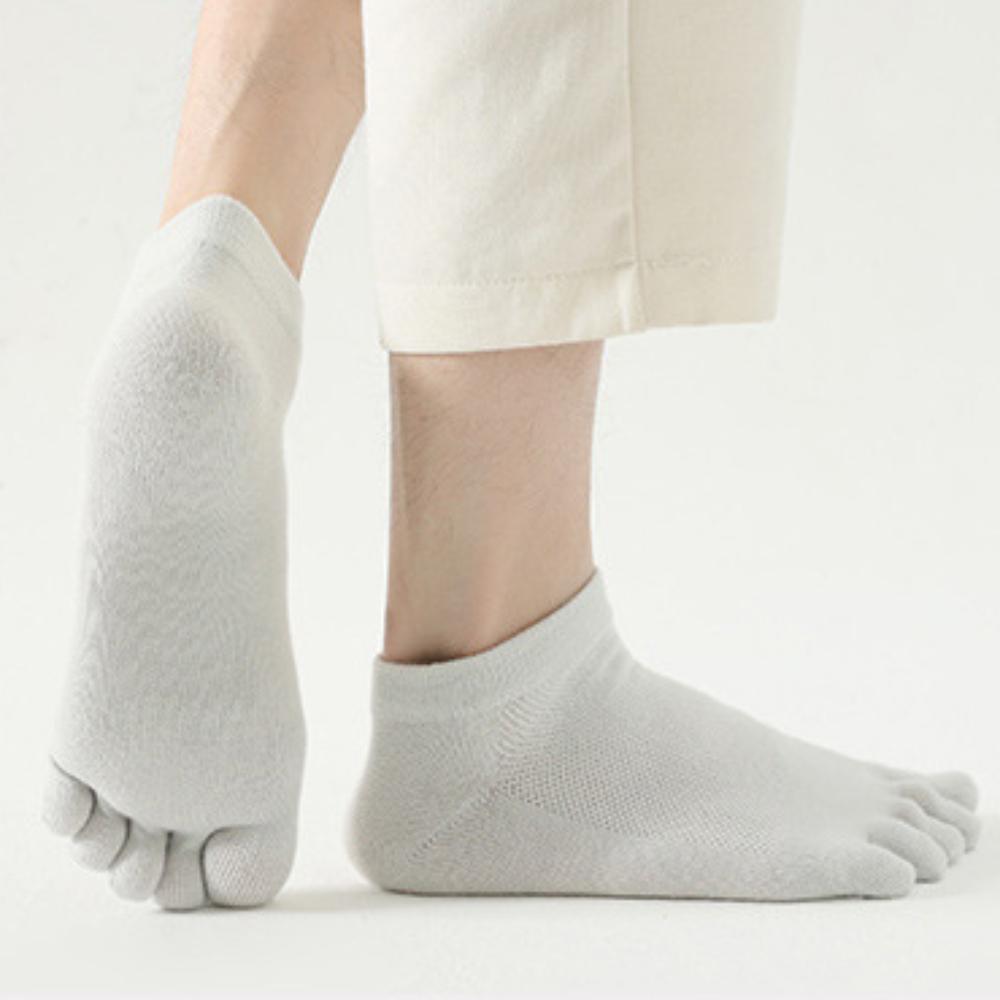 Sports Socks Male Mesh Five Toes Socks Cotton Men's Five Finger Socks Elastic   Outdoor