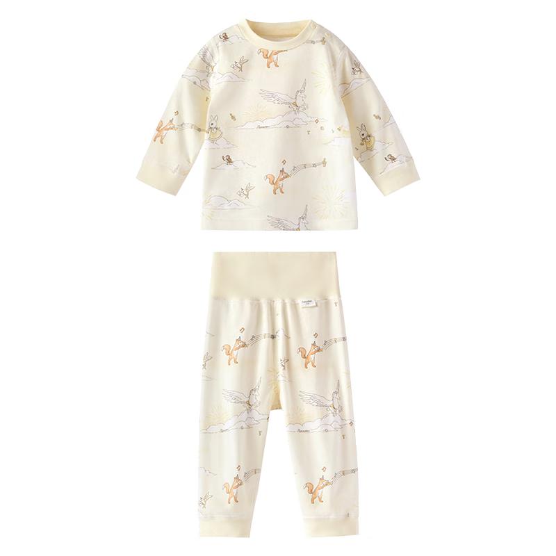 Pure Cotton Long-Sleeve Infant & Toddler Loungewear Set