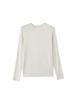 Women's Slim Fit Cashmere Blend Minimalist Round Neck Long Sleeve T-Shirt