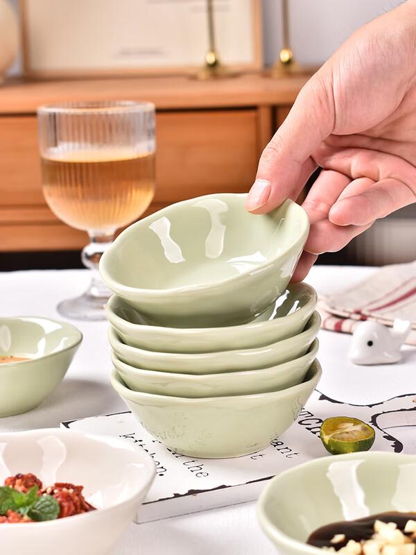 Cream White Ceramic Dipping Bowls