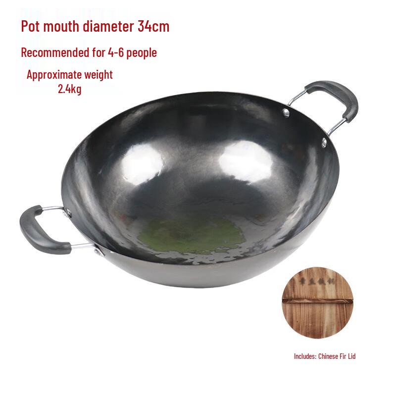 Traditional Hand-Forged Iron Wok