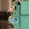 Rhinestone Lamb Keychain Sparkling Sheep Car Key Ring Holder Backpack Purse Handbag Charm Christmas Birthday Gifts for Her
