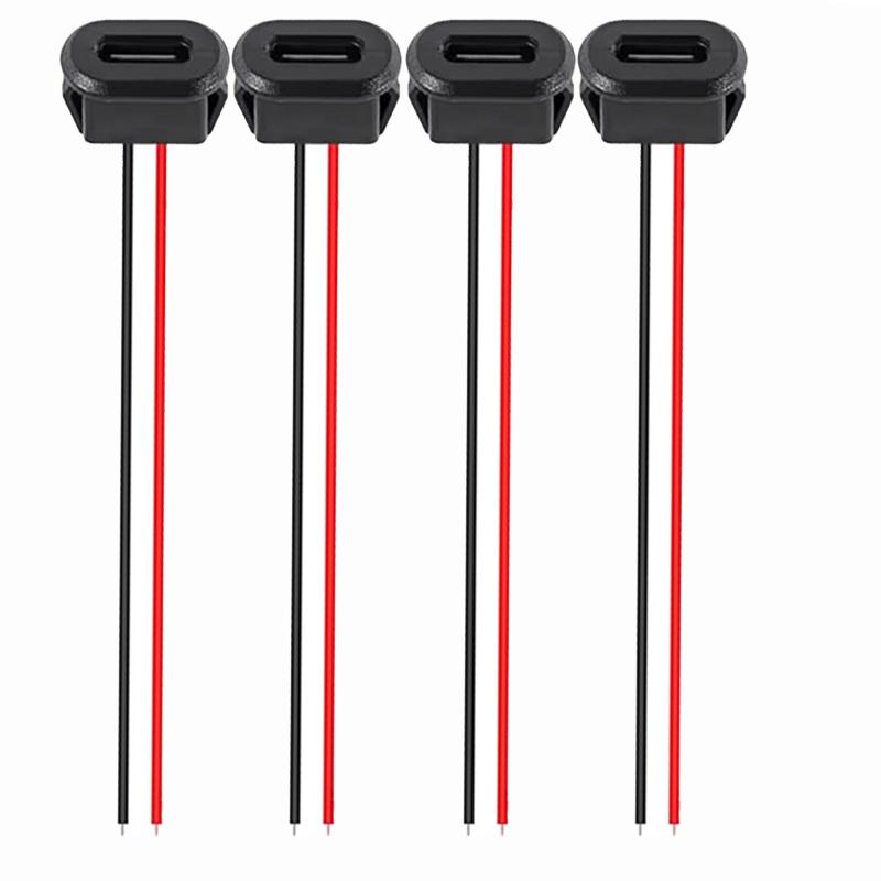 20/10/4/2pcs Type C Charger Plug Socket Connector Jack Female USB-C with Card Buckle 3A High Current Fast Charging Jack Port