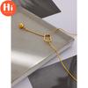 Hi Eetit Collier avec pendentif géométrique en perles d'acier inoxydable pour femme