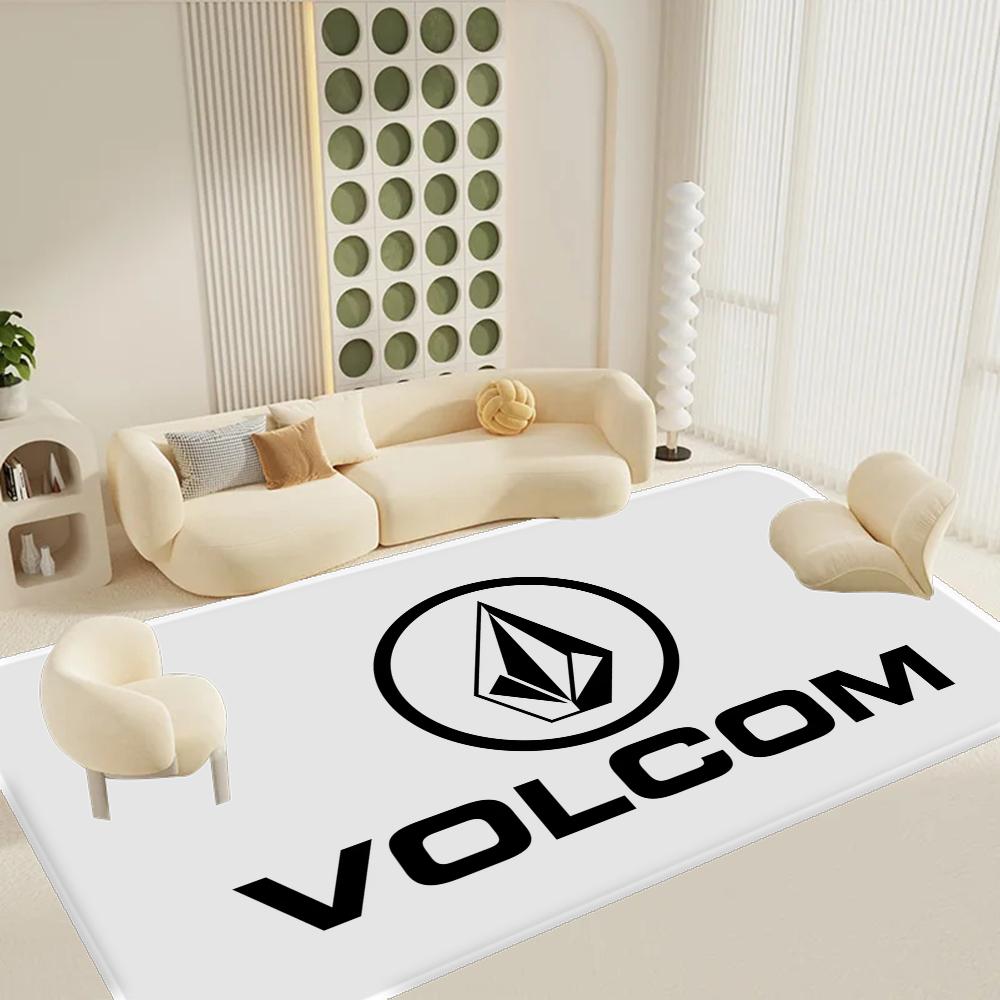 V-Volcom LOGO Lange Teppiche Nordischer Stil Schlafzimmer Wohnzimmer Fußmatte Zuhause Balkon Rutschfest Toilettenteppich