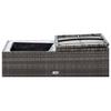 2 Piece Garden Lounge Set with Cushions Poly Rattan Gray