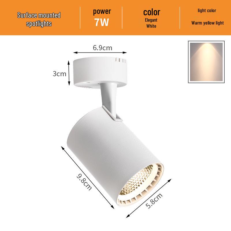 Adjustable COB Spotlight | Super Bright, Surface Mounted Downlight for Home & Commercial Use