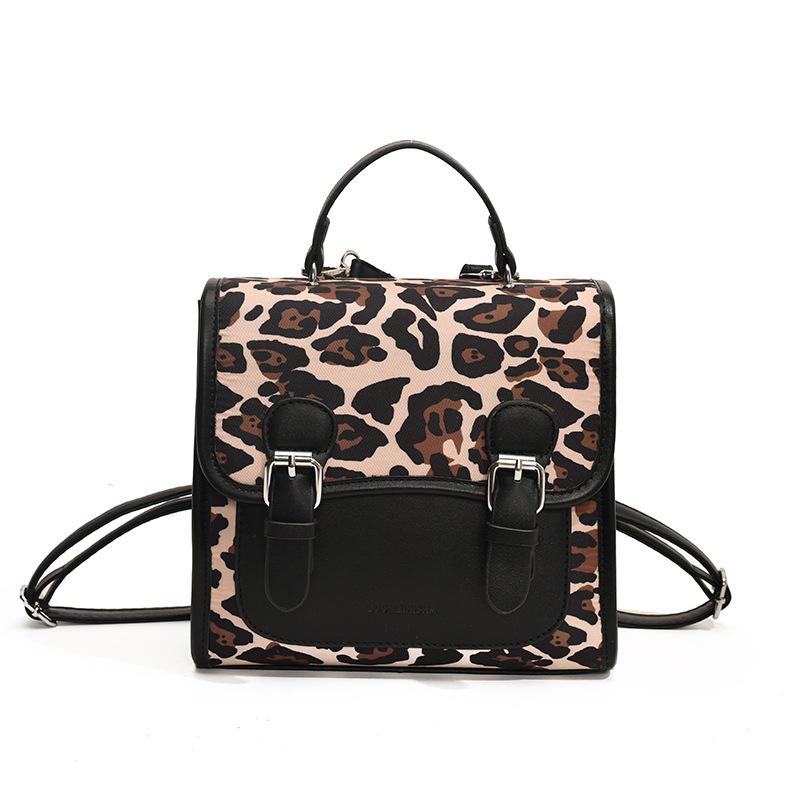 

Женский рюкзак Новый контрастный цвет Универсальный рюкзак Маленький школьный рюкзак чёрный