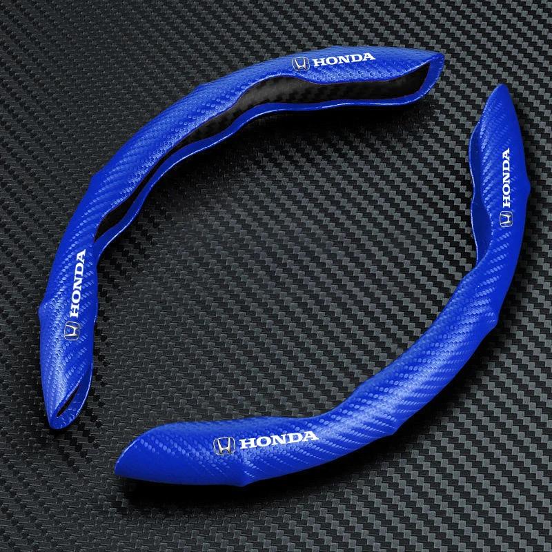 Car Hot 2025 Car Steering Wheel Cover Carbon Fiber Sports Ultra-thin Non-slip Card Cover for Honda Civic Accord CRV HRV Fit Jazz