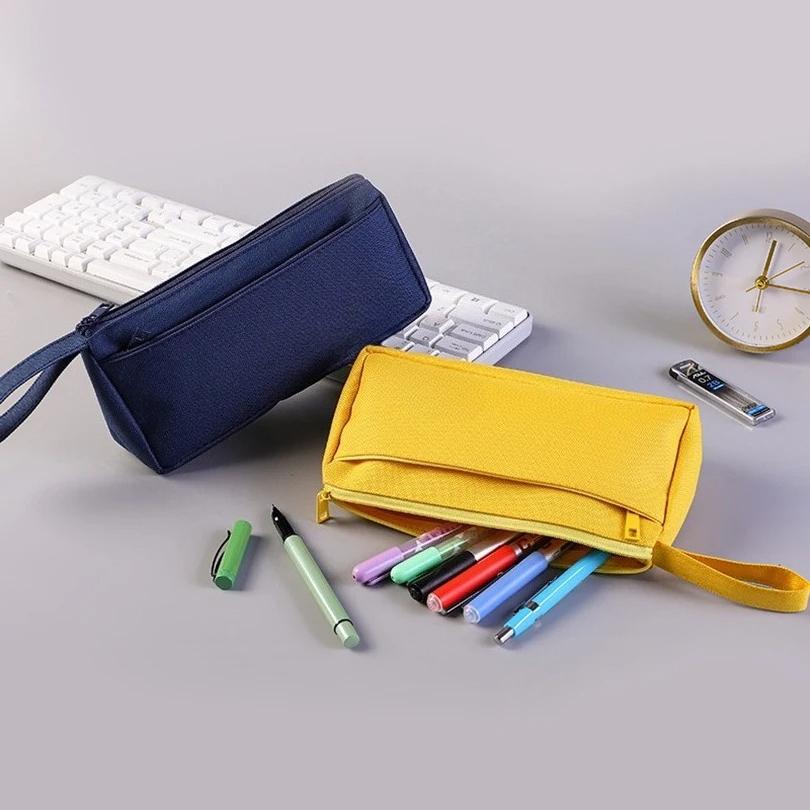 New Portable Stationery Pen and Pencil Case Multi-capacity Cosmetic Travel Organizer Simple Pen Case Suitable for School Office