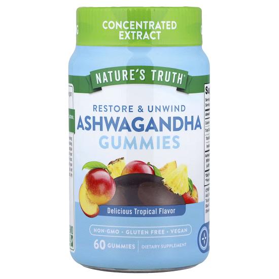 

Nature S Truth, Ashwagandha Gummies, Delicious Tropical, 60 Gummies (16.67 Mg Per Gummy)