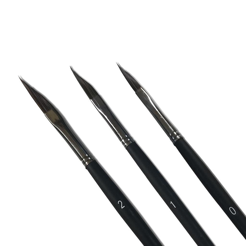 Petal Paint Brushes Set - Handmade Artist Painting Brush Set Including Triangle Petal Dagger Brush for Acrylic, Watercolor, & Gouache Painting
