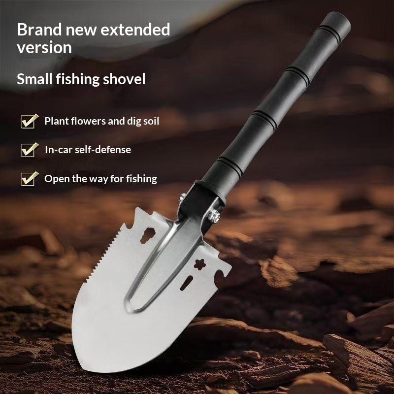 Military Shovel Multi-functional Portable Stainless Steel 1PC Outdoor Tool for Camping Hiking Survival Emergency Trips