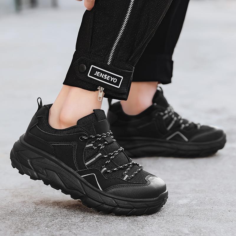 Hiking Mens Mesh Breathable Sports Casual Fashion Trend Lightweight Thick Soled Dad Shoes for Men Large Size Outdoor Clothing