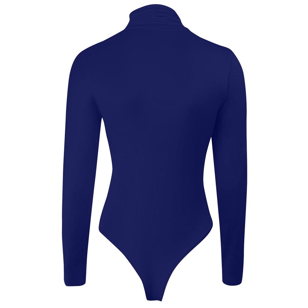 Women's Fashion Colour Casual Sexy Bottoming Shirt Long Sleeve Jumpsuit