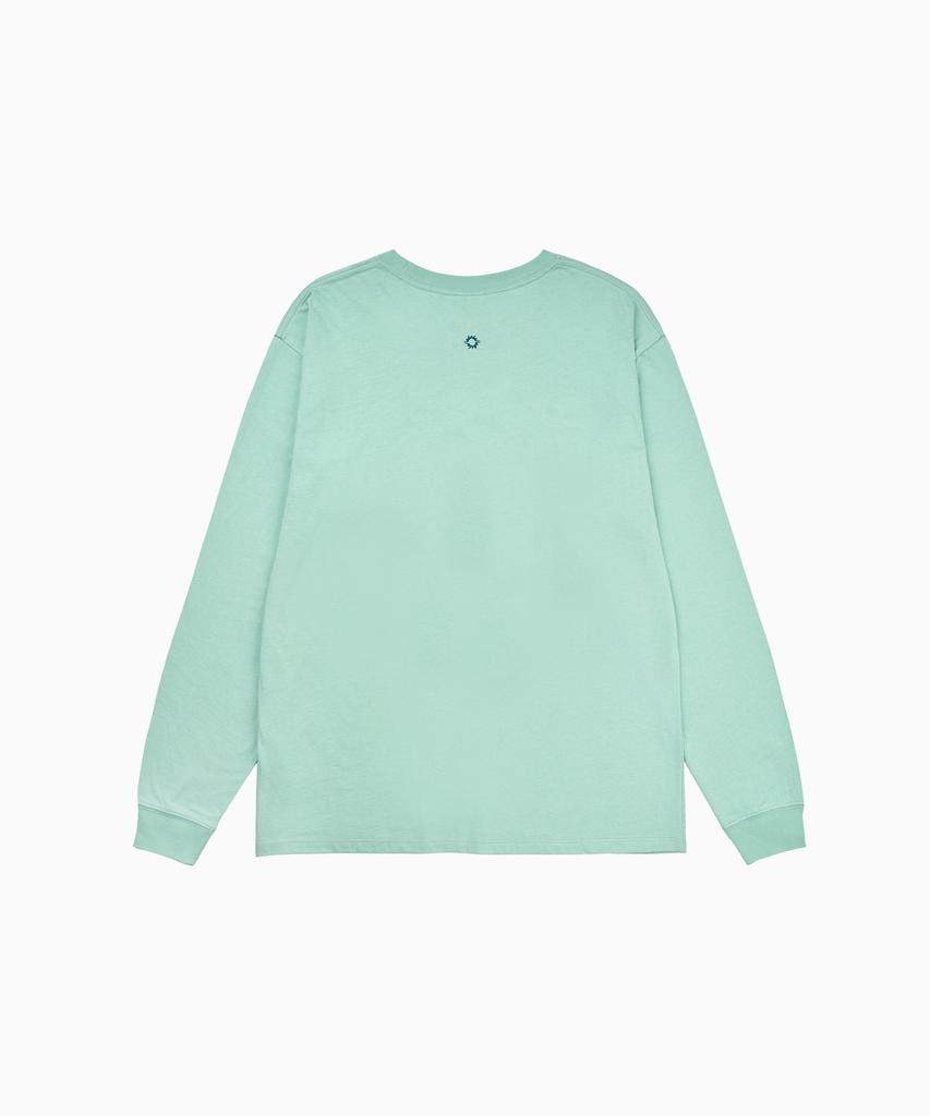 HELLO SUNRISE Geometric Fish L/S Tee_Mint