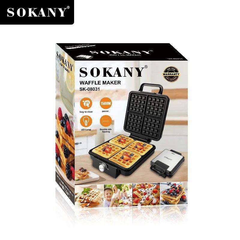 08031 Four-Slice Waffle and Sandwich Maker - Electric Griddle Home Appliance