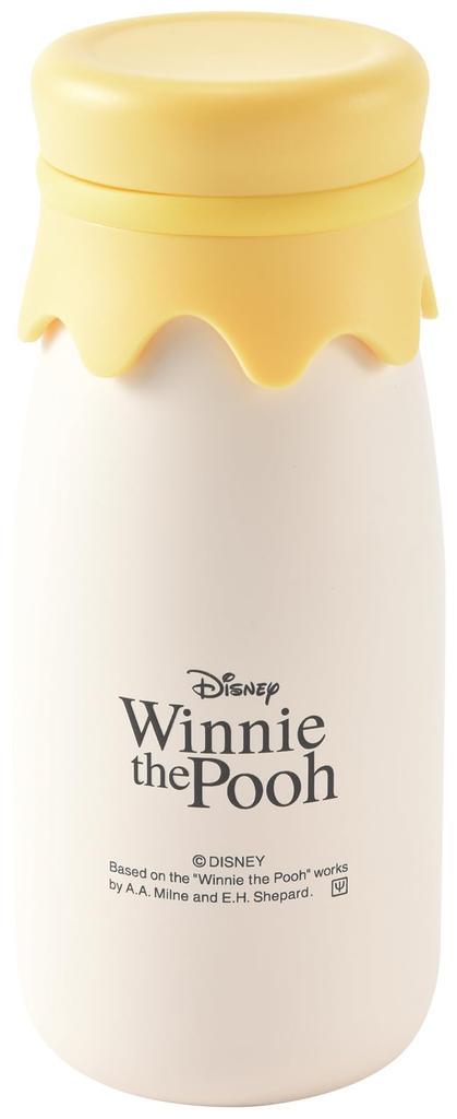 Yaxel Disney Milk Bottle Style Stainless Steel Bottle Winnie the Pooh Ivory 320ml (Funny Faces)