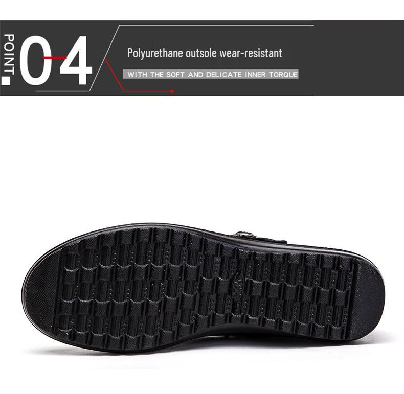 2024 Summer Non-slip Soft Sole Breathable Black Shoes for Work and Dance