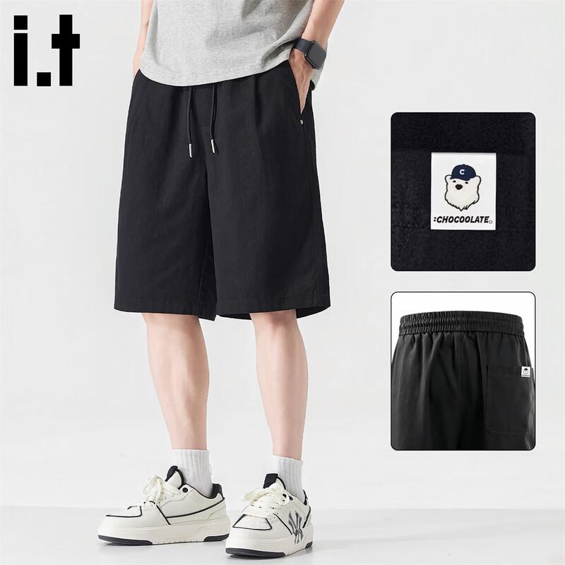 CHOCOOLATEit Men s Tencel Lyocell Straight-Leg Shorts 33 чёрный