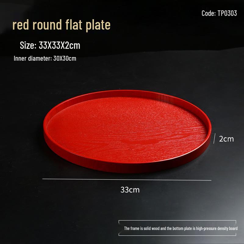 Handcrafted Japanese Orchid Rectangular Wooden Tea Tray with Custom Logo for Hotels and Restaurants