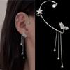 Long Chain Ear Cuff Earrings Tassel Ear Hook Earrings Exquisite Clip on Earrings  Party