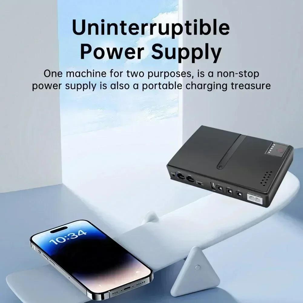 Battery Backup Power Router UPS For Home Office 5V 9V 12V Multi-voltage Output Built-in Smart Chip AC To DC Power Conversion