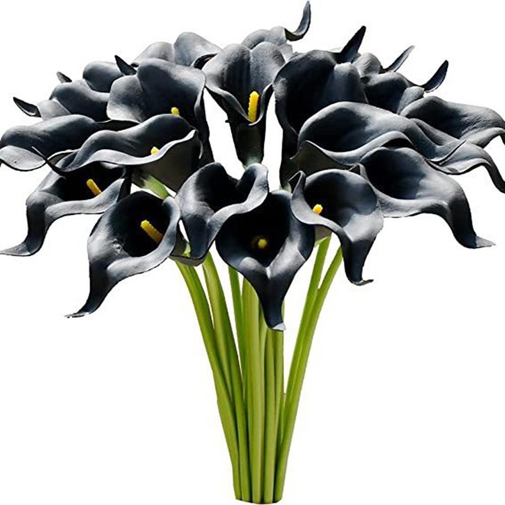 Calla Lily Bouquet Artificial Calla Lilies Ready-to-use Lifelike Appearance чёрный