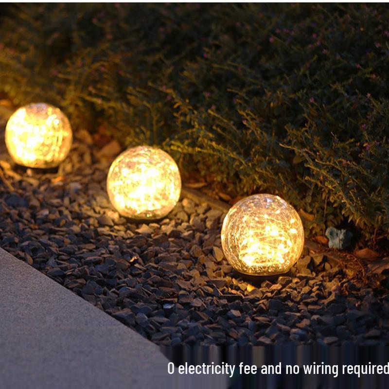 LED Solar Glass Ball Street & Garden Light: Waterproof, Outdoor Lawn Insert Landscape Light