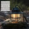 LED Camping Lantern Vintage Tent Lamp 4 Light Modes Hanging Tent Light Multifunction IPX4 Waterproof for Outdoor BBQ Traveling