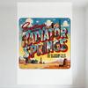 Vintage Greetings from Radiator Springs Metal Tin Sign with Desert Landscape Art, Route 66 Style Wall Decor for Home Bar Man Cav