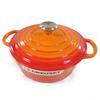 Le Creuset Pot Cocotte Ronde Orange 09 Creuset/Le Two-handed 21177-20cm (Silver Knob) [Item]