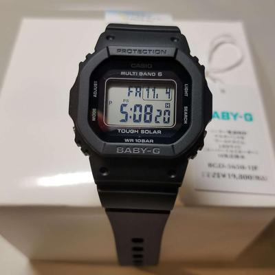 CASIO Baby-G BGD-5650-1JF BGD-5650 Series New22 Radio Solar Digital Slim World Time Alarm Full Auto Calendar Black Wrist Watch For Men