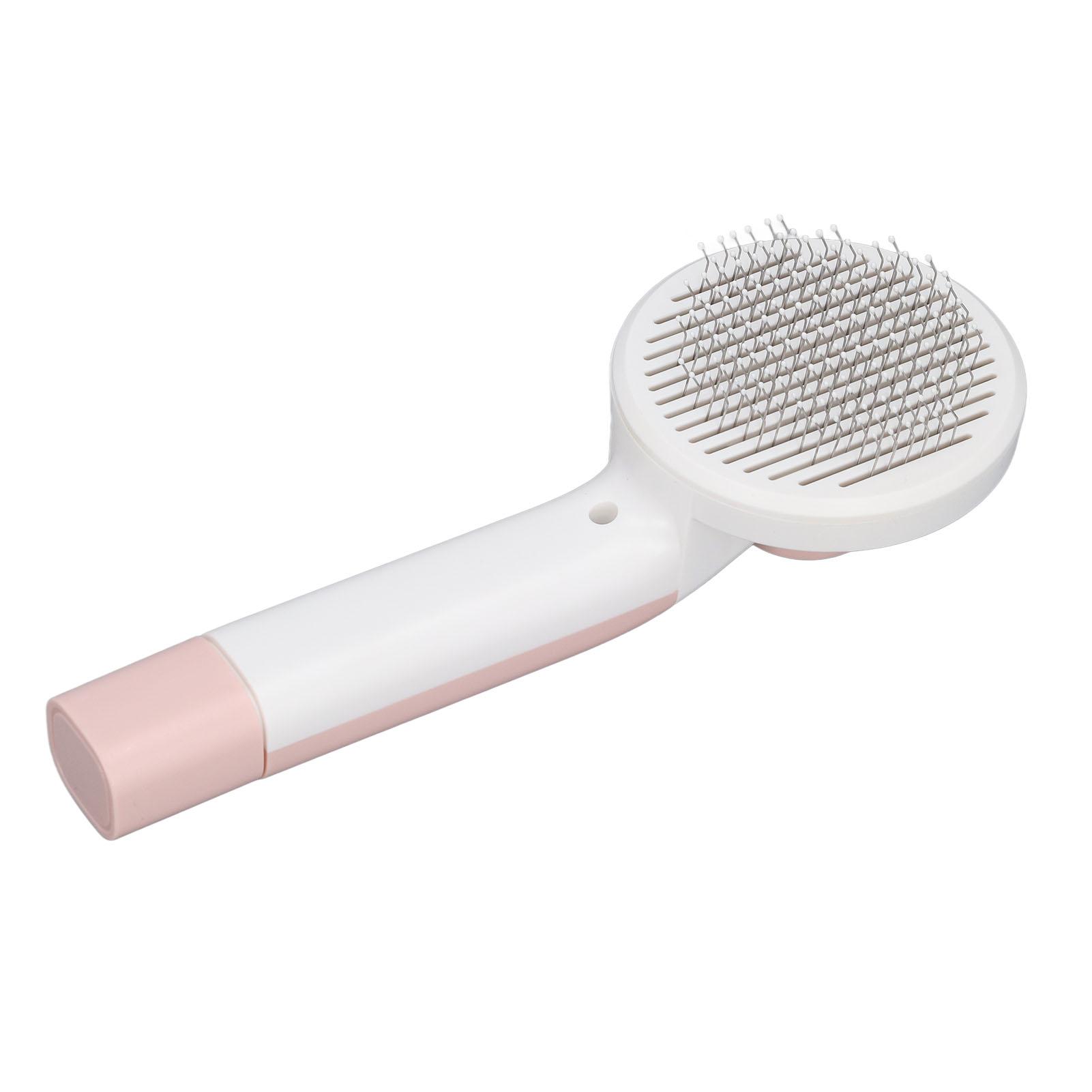 Pet Slicker Brush 2 in 1 Detangling Self Cleaning Floating Hair Removal Pet Grooming Comb with Nail Grinder for Cat
