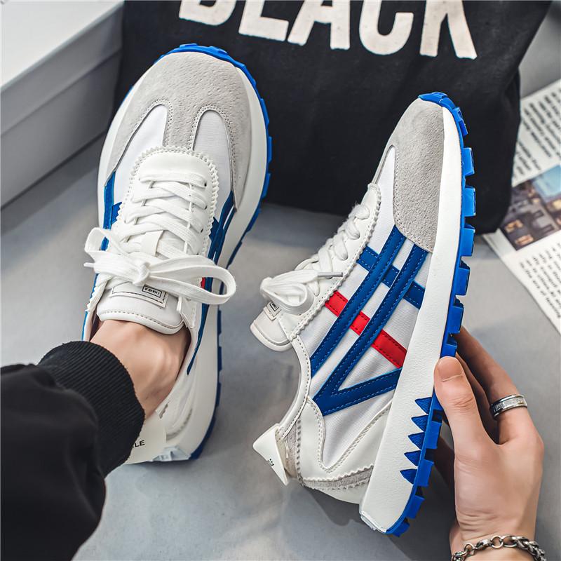 "Men's Spring Trendy Lightweight Non-Slip Casual Sports Shoes with Thick Soles"