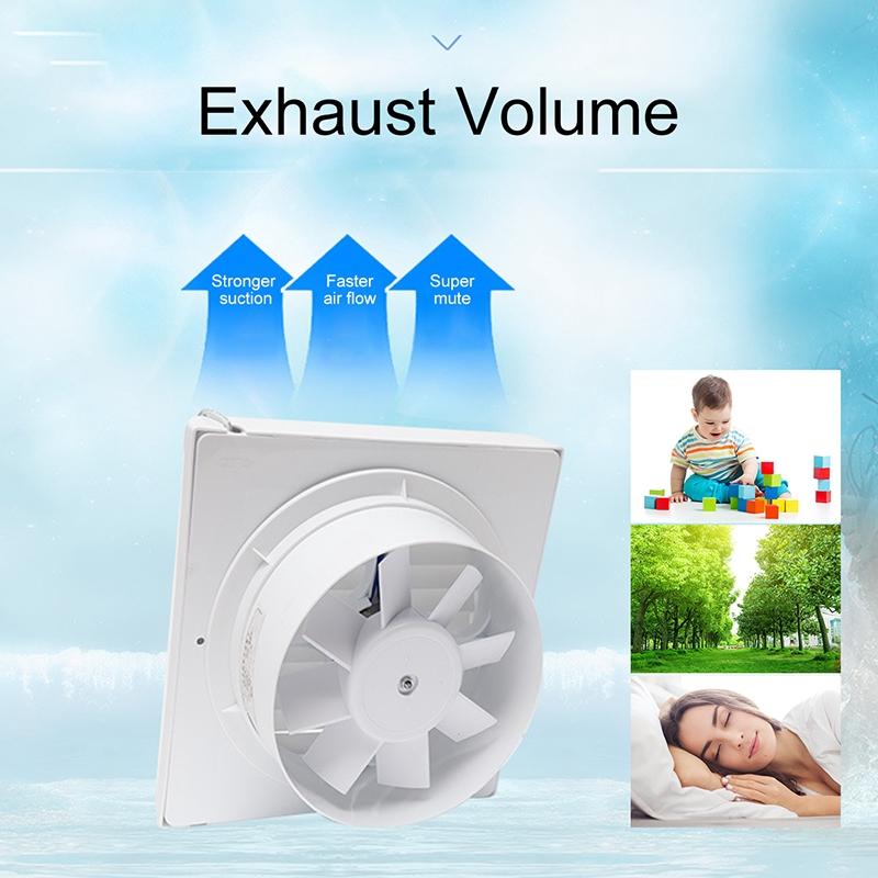 6 tommer 220V 60W Veggmontert Vindu Avtrekksvifte Ventilasjonsvifter Vifte for Bad