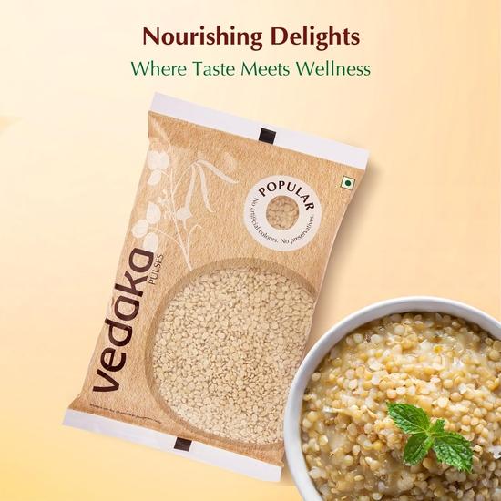 Amazon Brand - Vedaka Popular Unpolished White Urad Split | Naturally Rich in Protein | Naturally Cholesterol free | 1 kg