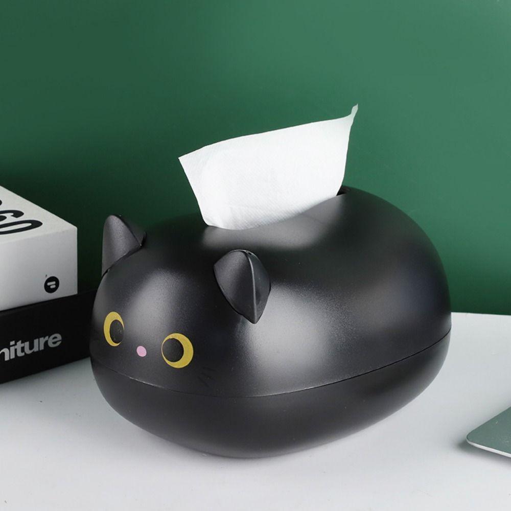 Cartoon Cartoon Paper Box Handicraft Napkin Storage Box Simple Cat Tissue Box  Kitchen