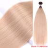 Heat Resistant Premium Organic Bio Protein Fiber Ombre Blonde Weave Bone Straight Hair Bundles Weft Synthetic Hair Extensions