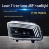 New Jiefang J6P Laser Headlight Assembly: Super Bright LED, Three-Lens, Flowing Water, Front Bumper.