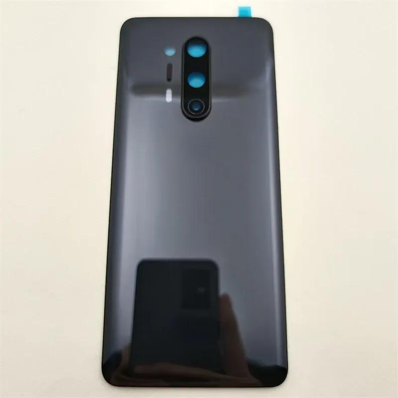 Back Battery Cover Rear Glass For Oneplus 8 Pro / 1+8 Pro Battery Cover Housing Case Replacement Parts With Camera Lens